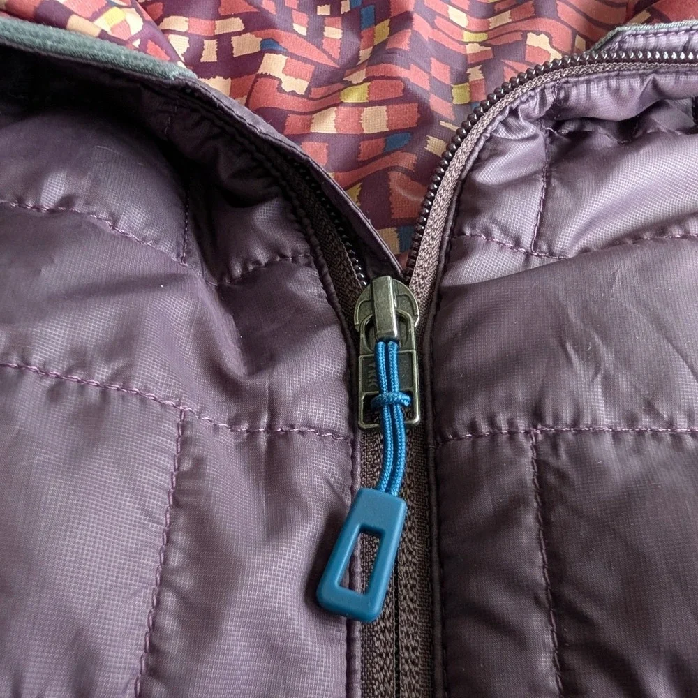 Patagonia Nano Puff Vest Womens XXL Purple Quilted Insulated Full Zip Puffer